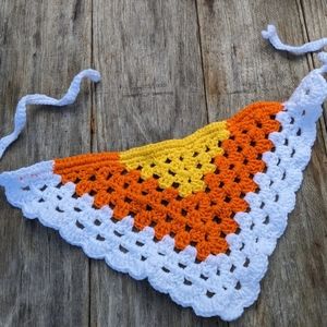 Candy Corn Crochet Bandana